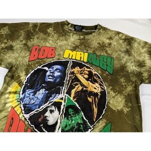 Vintage Bob Marley Tee XL One Love AOP Music Y2K Hot Ice Rare‎
